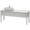 DURAVIT Luv stojaca skrinka pod umývadlo vľavo, pod dosku, 2 zásuvky, 1733 x 570 x 743 mm, nordická biela matná lakovaná, LU9563L3939