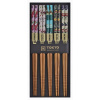 Tokyo Design Studio Čínske paličky set 5 párov farebné obrázky tmavé