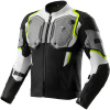 Bunda na motorku Rebelhorn Borg II čierno-šedo-fluo žltá Veľkosť: 2XL