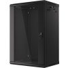 Skriňa Lanberg Nástenná skriňa 19'', 18U, 600x450mm, čierna (WF01-6418-10B)