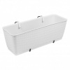 Prosperplast RATOLLA P Truhlík s podmiskou 38,6x15,4x14,2cm ratan bílá DRL400Pb