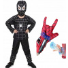 Kostým pre chlapca- Kostým pavúka Tutuu na 110-120 (Spiderman Black Costume s odpaľovačom 110-116 cm)
