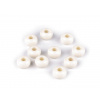 Plastové korálky s velkým průvlekem Ø15 mm dekorační Varianta: 1 krémová nejsvět., Balení: 10 ks