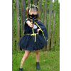 Kostým pre dievča - Superhrdina ručne vyrábaný kostým 104 (Batgirl Batmanka Outfit 3-4 roky karnevalová súprava)