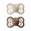 BIBS Supreme cumlíky z prírodného kaučuku 2ks -vanilla-dark-oak Veľkosť: 2