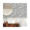 Samolepiaci panel metalický/sivý/strieborný WallTiles Premium metal&Stone Tiles 30,4 x 30,4 cm