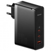 Nabíjačka do siete Baseus GaN5 Pro, 2x USB-C + USB-A 140W (CCGP100201) čierna