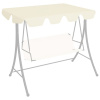 Náhradná strieška na hojdačku, krémová 150/130x105/70 cm-ForU-312098