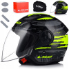 MOTOCYKLOVÁ PRILBA LS2 OF616 AIRFLOW II BRUSH BLACK H-V YELLOW-06 L