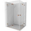 Mexen Lunar-F Duo, skladací sprchový kút 100 x 95 cm, 8mm číre sklo, profil ružové zlato, 836-100L-095P-60-00