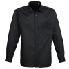 Premier Workwear Pánska košeľa s dlhým rukávom PR200 Black 46 (XXL/18)