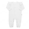 Dojčenský bavlnený overal New Baby Practical biely dievča - 74 (6-9m)
