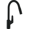 Hansgrohe Focus M41- Drezová stojanková batéria s výsuvnou spŕškou čierna 31815670