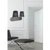 Dvojitá saténová nástenná lampa + čierne tienidlo 2x60W Milonga