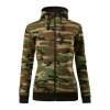 MALFINI Mikina Camo Zipper C20 na zip, maskáčová, dámská MAL-C203313 S Maskáčová hnědá