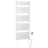 Aqualine Aqualine, TONDI-E elektrické vykurovacie teleso, rovné, 600x1690 mm, 800W, biela, DE490T