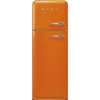 SMEG 50's Retro Style FAB30 kombinovaná chladnička s mrazákom hore oranžová