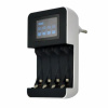Nabíjačka s LCD Solight riadená mikroprocesorom 4xAA/AAA - čierna-biela