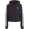 adidas Essentials 3-Stripes French Terry Crop Hoodie W IC8767
