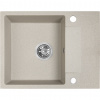 Kuchinox Rab, 1-komorový granitový drez 560x440x175 mm s odkvapkávačom, béžová, LAV-SBF_413Y