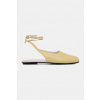 Kožené balerínky Calvin Klein BALLERINA SLING BACK LTH HW0HW02655 žltá EUR 36