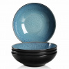 Vancasso Bublia Aqua – sada 4 kameninových hlbokých tanierov, priemer 21 cm