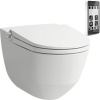 LAUFEN Cleanet Riva sprchová toaleta, závesná WC misa Rimless s hlbokým splachovaním, s doskou na sedenie, 395 x 605 mm, biela, s povrchom LCC Active, H820691A000001