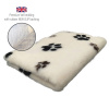 DRYBED Premium Vet Bed béžový + čierne a hnedé labky 100 x 75 cm