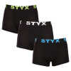 3PACK pánske boxerky Styx športová guma viacfarebné (G9606162) XL