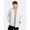 Ombre Men's winter jacket with detachable hood - cream biela XXL Ombre 5902228924920