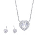 Biju SET 350 Strieborná retiazka a náušnice so srdiečkami