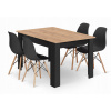 Sada stôl NP 120x80 Craft čierny + 4 stoličky OSAKA čierna