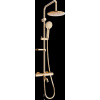 Mexen X40 sprchový set s hornou hlavicou 22 cm, ružová-zlatá, 779004091-60