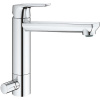 GROHE BauEdge páková drezová batéria s uzatváracím ventilom pre spotrebič, výška výtoku 189 mm, chróm, 31696000