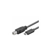 PremiumCord USB-C/male - USB 2.0 B/male, černý,1m ku31cd1bk