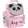Školská taška Panda School Bag pre Panda Girl (Školská taška ružovo sivá PANDA s ušami PASO)