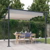 Vidaxl Záhradný altánok s rolovacou strechou, 3 x 3 m,