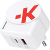 Sieťová nabíjačka, 1xUSB A, 1xUSB C, PD, 65W, GaN, USB C kábel, SKROSS