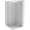 Mexen Lunar, L pravý výklopný päťuholníkový sprchový kút 90 x 90 cm, 8mm číre sklo, oceľový profil, 831L-090P-090L-97-00-P