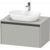 DURAVIT Ketho 2 závesná skrinka pod umývadlo na dosku, 1 zásuvka, 800 x 550 x 459 mm, betón šedá matná, K24885007070000