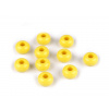 Plastové korálky s velkým průvlekem Ø15 mm dekorační Varianta: 2 žlutá, Balení: 10 ks