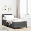 zahrada-XL Posteľ boxspring s matracom Tmavo šedá 90 x 200 cm látka 3338581