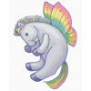 Dúhový plyšový jednorožec I (Sue Ellen Brown), 40×50 cm, vypnuté plátno na rám 5004701
