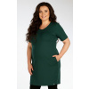 LITEX Šaty dámske s krátkym rukávom. 7F042 - veľ. XL, tmavo zelená