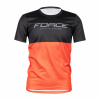 Dres detský FORCE KID MTB CHEERY, čierno-oranžový 128-140