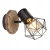 STROPNÉ SVIETIDLO LAMPA GLOBO PRISKA 54017W-1 ČIERNA / DREVO