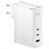 Nabíjačka do siete Baseus GaN5 Pro, 2x USB-C + USB-A 140W (CCGP100202) biela