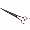 Geib Gator 008 Straight Scissors - profesionálne rovné nožnice vyrobené z japonskej nerezovej ocele s čiernou povrchovou úpravou - Veľkosť: 8,5