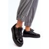 Čierne kožené tenisky na platforme, M01/1 CZARNY VERO+WEL__28254-39