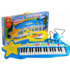 LEAN TOYS Veľká klávesnica 37 kláves MP3 + mikrofón modrý